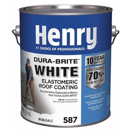 Henry Elastomeric Roof Coating, 0.9 gal., White - HE587046