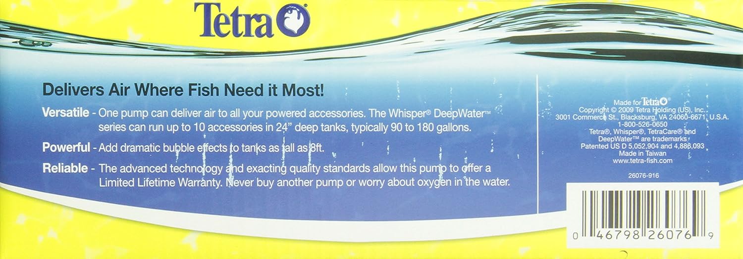 Tetra Whisper AP150 aquarium Air Pump, For Deep Water Applications