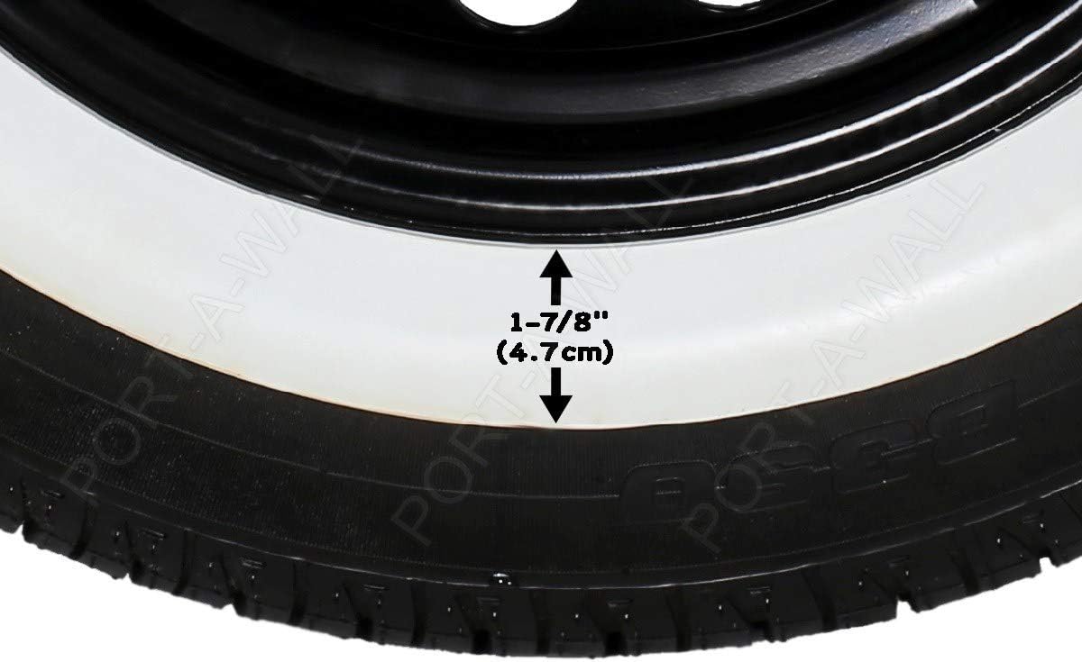 for R14 Tires Old School Hot Rod Classic Style White Walls 4 pcs .PORTAWALL Pack of 2