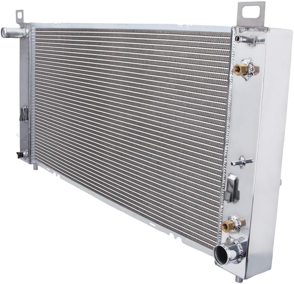 Primecooling 3 Row Core Aluminum Radiator for GMC Chevrolet Sierra Yukon 1500/2500 Silverado Suburban V8 (40" Overall Wide)