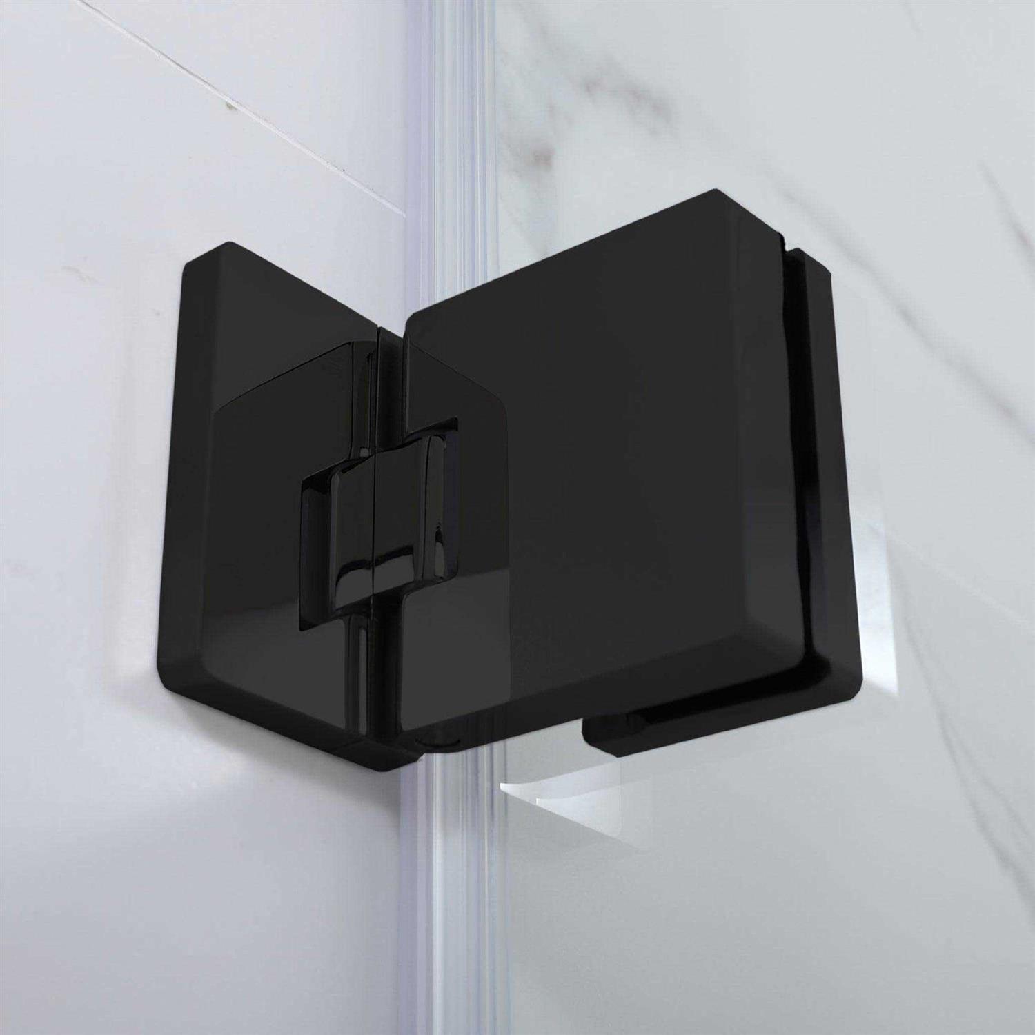 Vinnova Napoli 34 W x 58 H Hinged Frameless Glass Tub Door in Matte 310134-HD-MB - Shop Hardware Tools Online Store