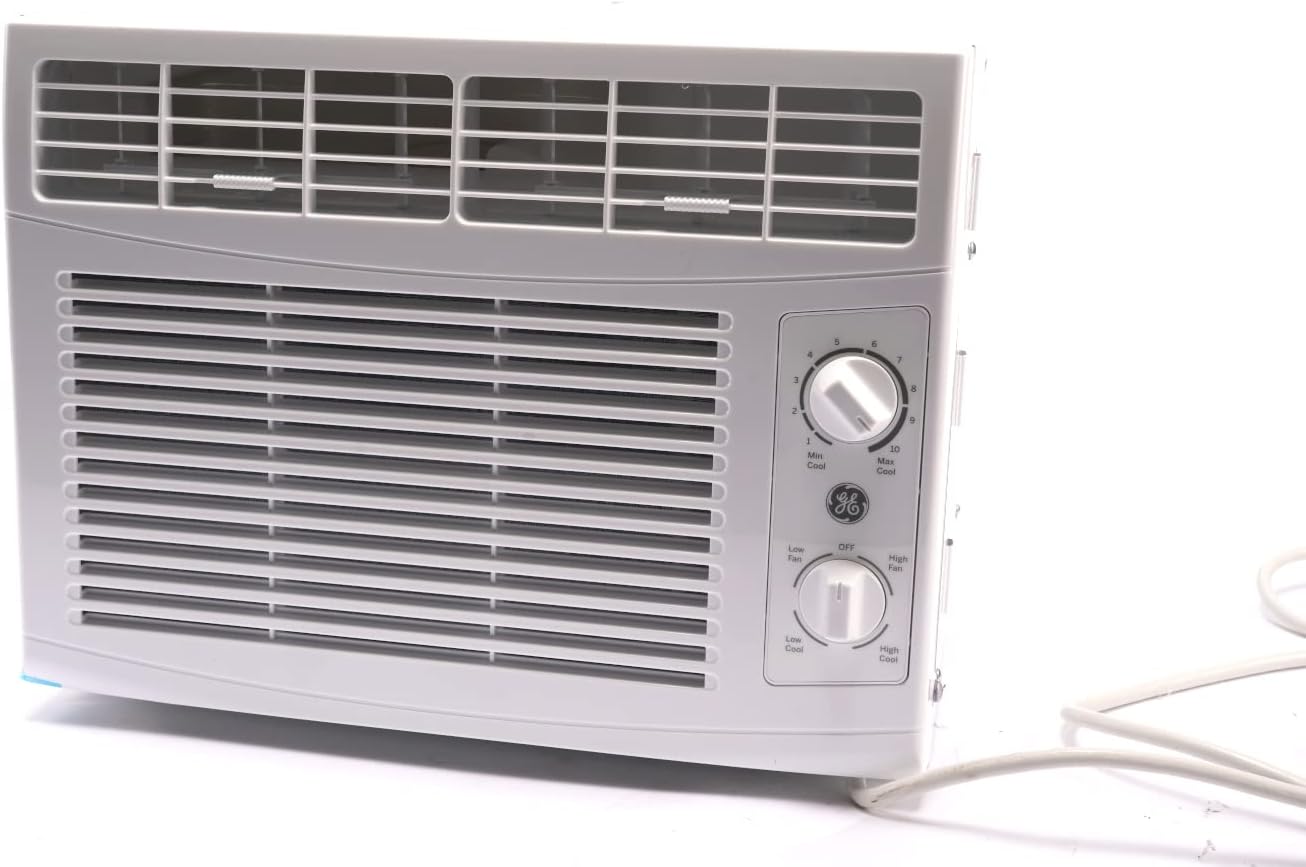 GE AHV05LZ Window Air Conditioner with 5050 BTU Cooling Capacity, 115 Volts in White OPEN BOX