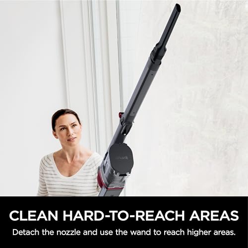 Shark | Pet Cordless Vacuum Cleaner | LED Headlights | Removable Handheld Vacuum for Pet Hair | Crevice Tool & Pet Multi-Tool Included | 40min Runtime | For Carpet & Hard Floors | Grey | IX141