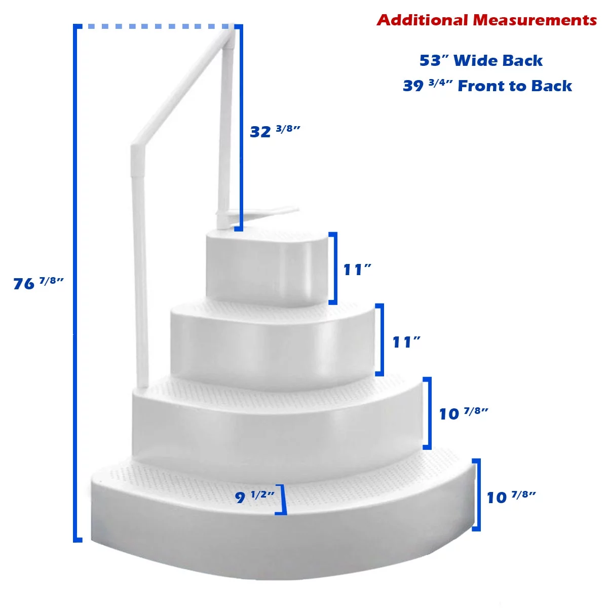 Aqua Select Resin Step in a Box Ultra Sturdy Steps, Blue