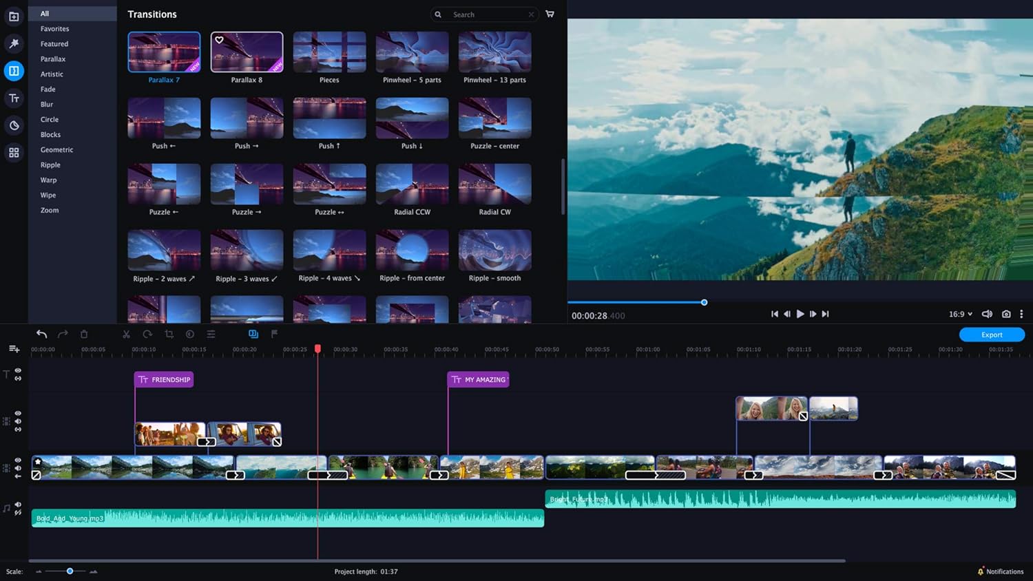 Movavi Video Editor Plus 2021 Personal license (Activation Key Card) Pack of 2