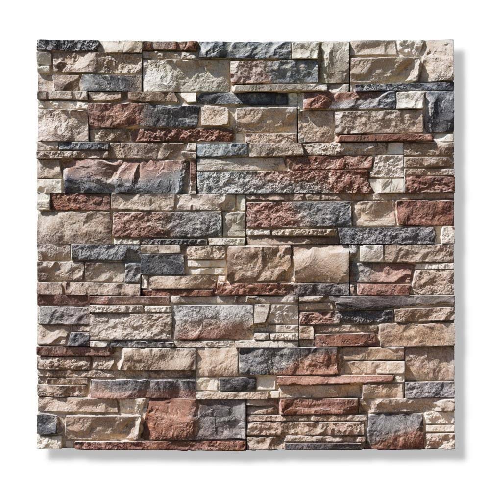 Silvermine Stone Belterra 8-sq ft Monument Valley Manufactured Stone Veneer Panel | MV-BL-XX-FL