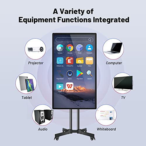 Smart Board, 49 Inch Digital Electronic Whiteboard and Smartboard for Classroom, Screen Mirroring for Live Streaming, Digital Signage Displays and Player for Advertising(Board Only)