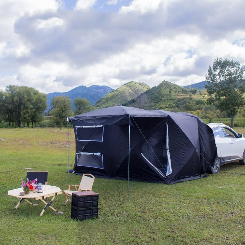 Laaioo SUV Tent, car Tent with Awning，SUV Tents for Camping，for 4-6 Person car Tents for Camping，Multifunctional Universal Fit