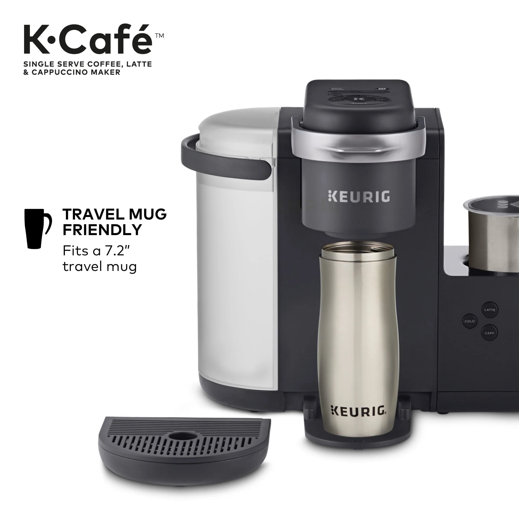 Keurig K-Cafe Single Serve K-Cup Coffee Maker, Latte Maker and Cappuccino Maker, Dark Charcoal