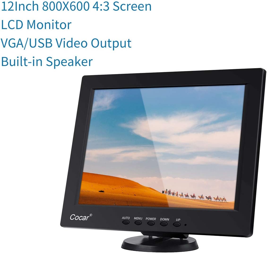 Touchscreen Monitor, 12 Inch LCD Touch Screen Monitor Pos Systems for Restaurants Bar Point of Sale Cashier Coffee Store PC Touchscreen Display VGA USB