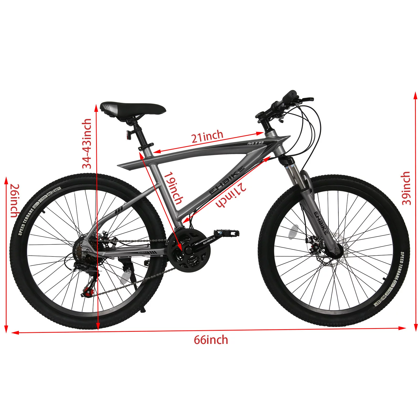 Guzom Adult Mountain Bikes- Mountain Bike 26-inch Outdoor Sports, 21-Speed , Suitable for Men and Women