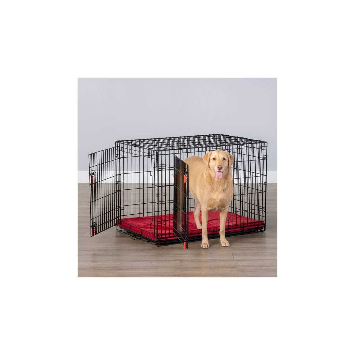 KONG Ultra-Strong Double Door Wire Dog Crate with Divider Panel - Pet Supplies online store