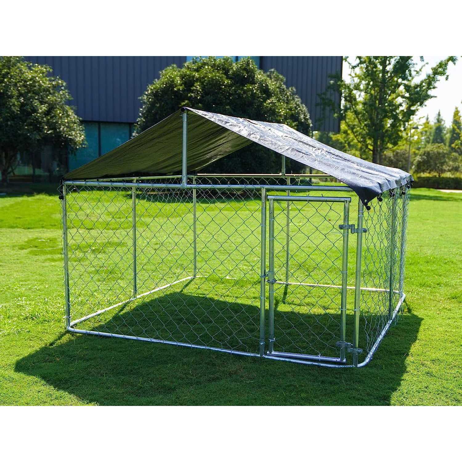 Petony Outdoor Dog Kennel Dog Cage Dog Playpen Dog Fence Chicken Coop Hen House Heavy Duty Pet Playpen with Large Galvanized Chain Link with UV - Pet Supplies online store
