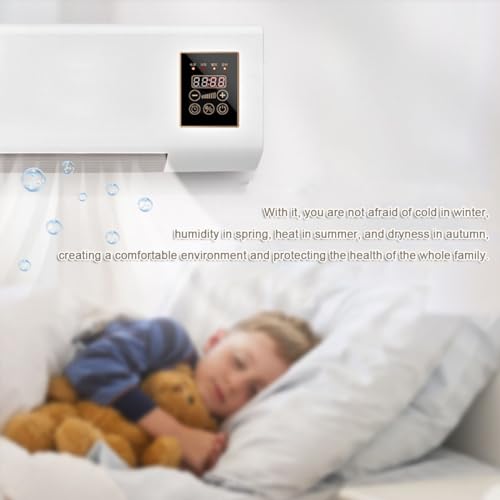 Mini Air Conditioner Wall Mounted Fan, Dual Use Mini Cooling And Heating Air Conditioner,Wall Mounted Heating Machine,Portable Wall Mounted Ac And Heater Combo For Bathroom, Bedroom