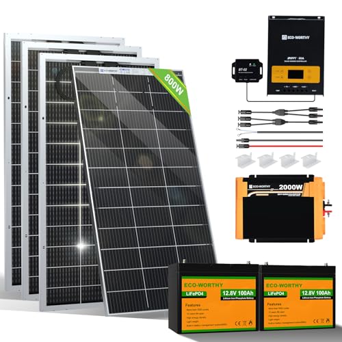 ECO-WORTHY Complete Solar Panel Syetem, Solar Power Complete Syetem Kit,Off Gird Solar Panels Kit System