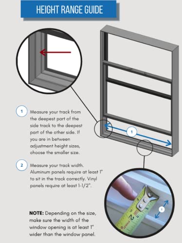 ClearVis Portable AC Window Vent Kit | Premium Glass Adjustable Universal Fit for Windows | Easy Install 5.1/5.9 Inch Air Conditioner Exhaust Kit