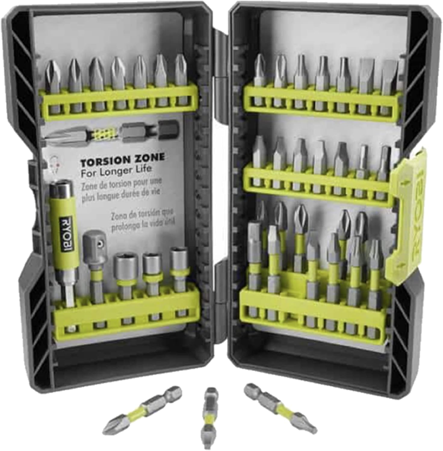 Cordless Drill Set Bundle with Ryobi 18V ONE+ Drill Driver, 3/8 Inch Chuck, 40 Piece Drill Bit Set, 1.5 Ah 18-Volt Lithium-ion Battery, 18-Volt Charger and Buho 16 Inch Tool Bag