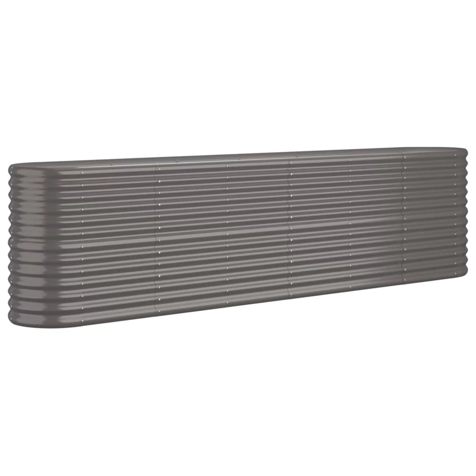 Gecheer Garden Raised Bed Powder-coated Steel 102.4"x15.7"x26.8" Gray