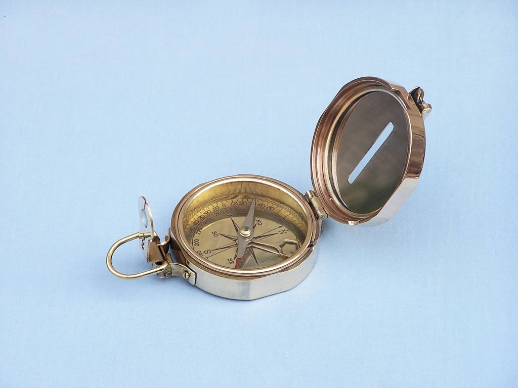 Hampton Nautical Solid Brass Clinometer Compass, 4