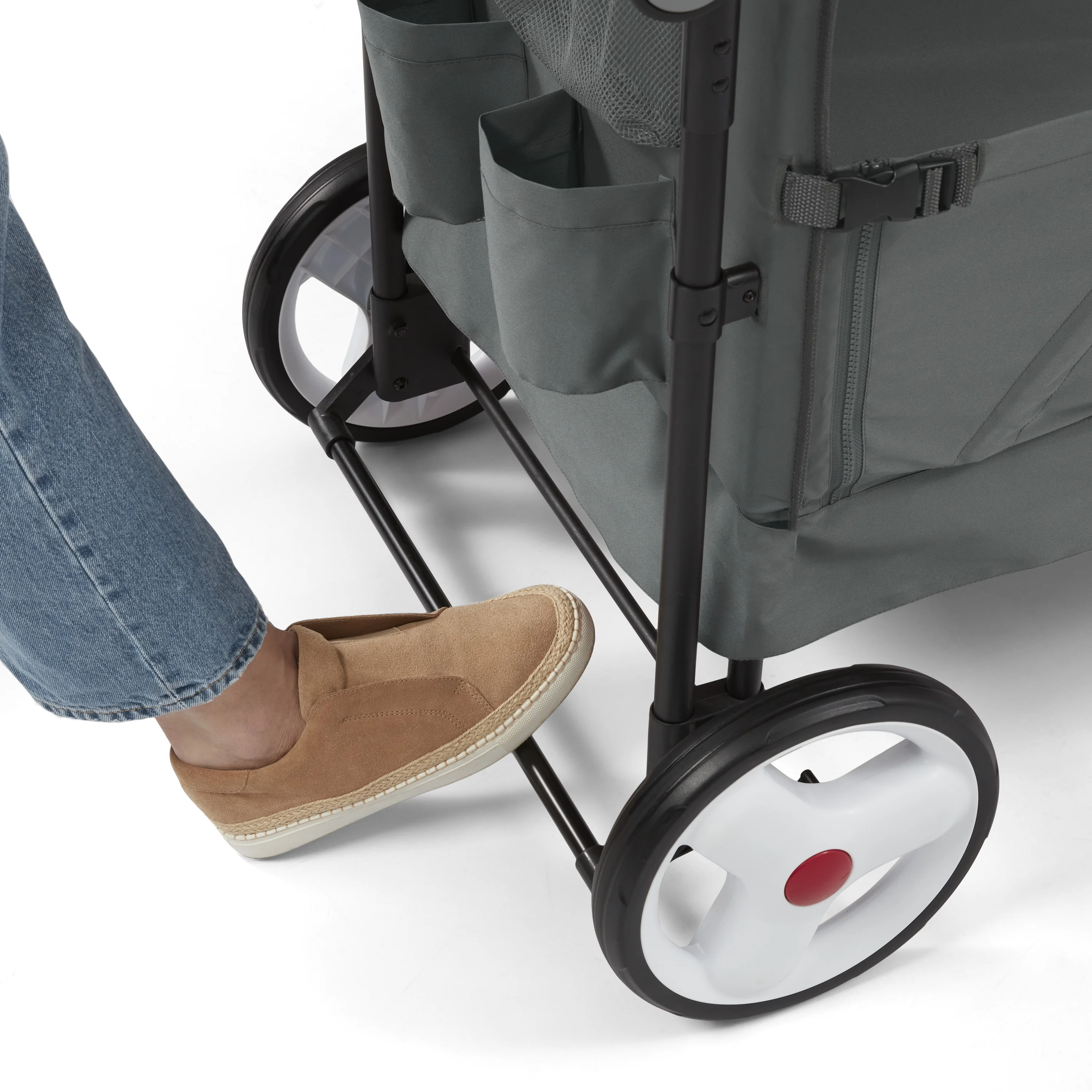 Radio Flyer Compass Stroll ‘N Wagon®, Gray Push and Pull Folding Fabric Wagon, for Kids 1 Year and up