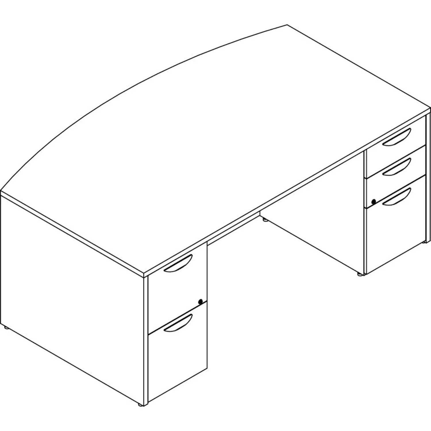 Lorell LLRPD4272DPGE 42 x 72 in. Double Pedestal Prominence 2.0 Laminate Desk Unit, Gray Elm