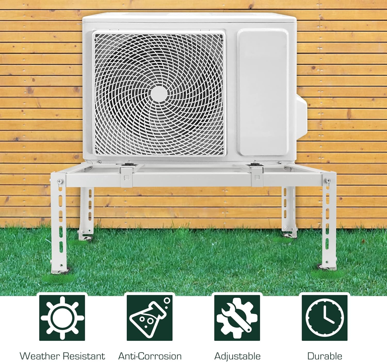 Ground Stand for Mini Split Air Conditioners Heat Pump System, Heavy Duty Condenser Stand, Ductless Mini Split Bracket for 9,000-24,000 BTU