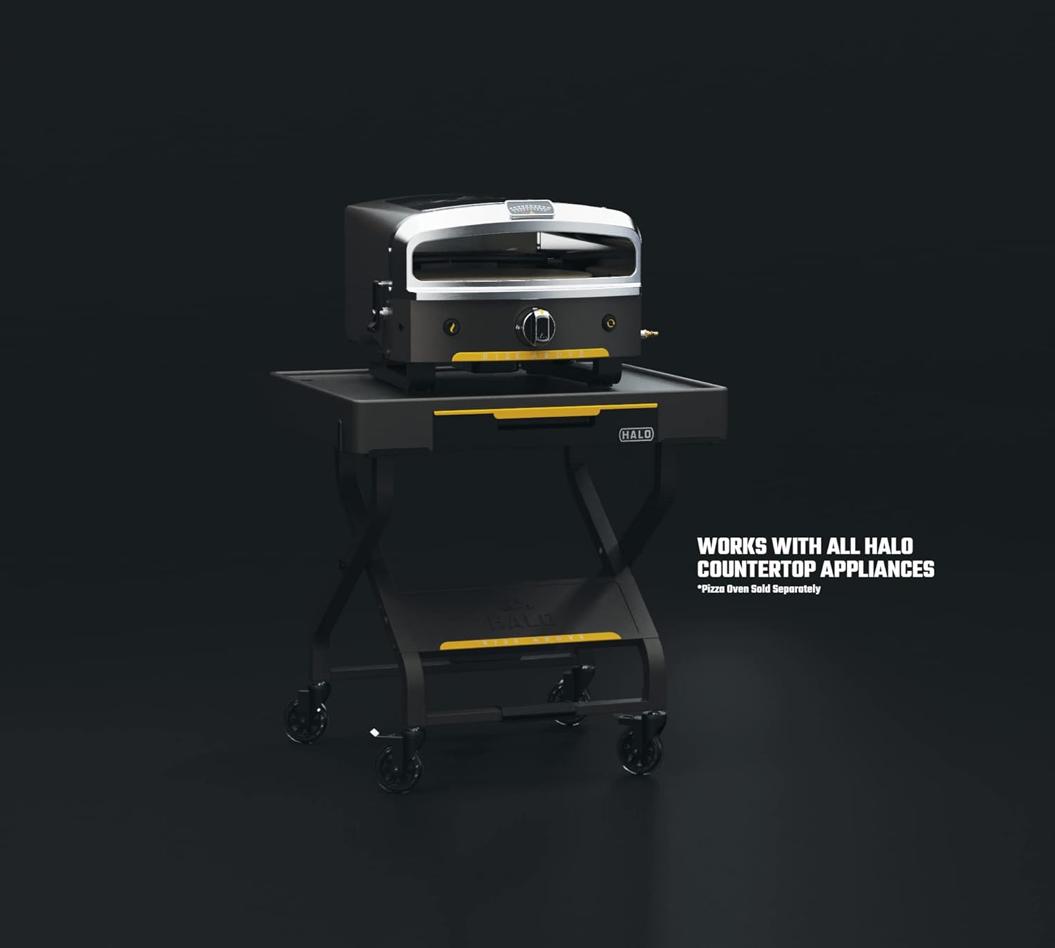 HALO Outdoor Cart | Portable Outdoor Countertop Grill Cart | Drop Down Drawer Storage | Collapsible | Tank Storage