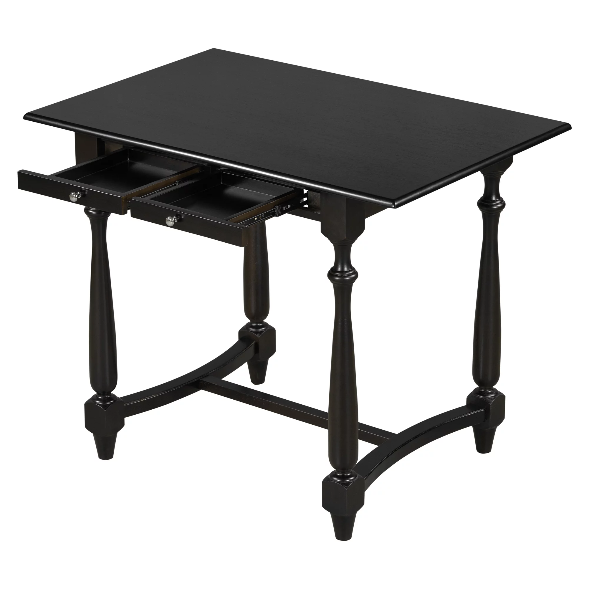 Churanty Farmhouse 5 Pieces Wood Counter Height Dining Table Set for 4,Kitchen Rectangle Table with Storage Drawers and 4 Upholstered Chairs, Espresso - Curated Treasures Market