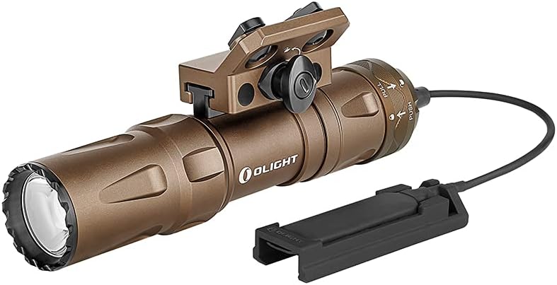 OLIGHT Odin Mini 1250 Lumens Ultra Compact Rechargeable Mlok Mount Tactical Flashlight, Removable Slide Rail Mount and Remote Switch, 240 Meters Beam Distance, Mlok Included, Black