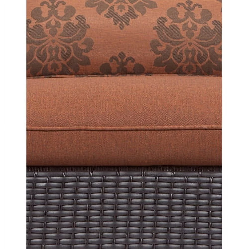Hanover Strathmere Allure 2-Piece Wicker and Steel Outdoor Patio Set, Rust