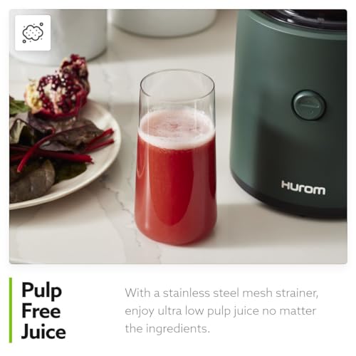 Hurom H320 Slow Juicer | Ultra Low Pulp | Hands-Free | Hopper Fits Whole Produce | Quiet Motor | BPA Free | Easy Assembly | Cold Press Masticating Juicer