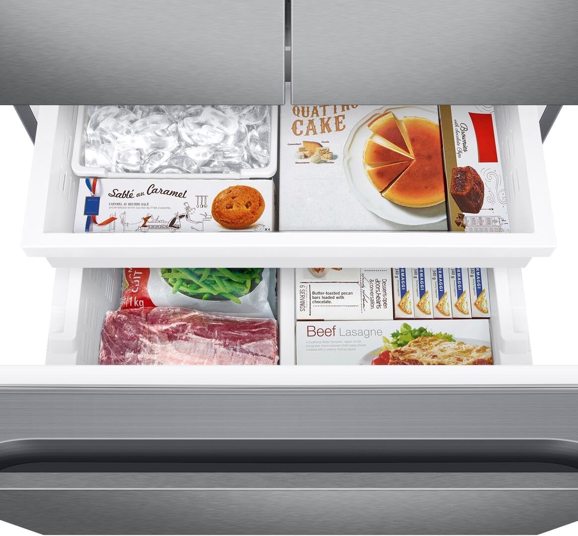 SAMSUNG RF22A4221SR 30 Inch Smart Freestanding French Door Refrigerator