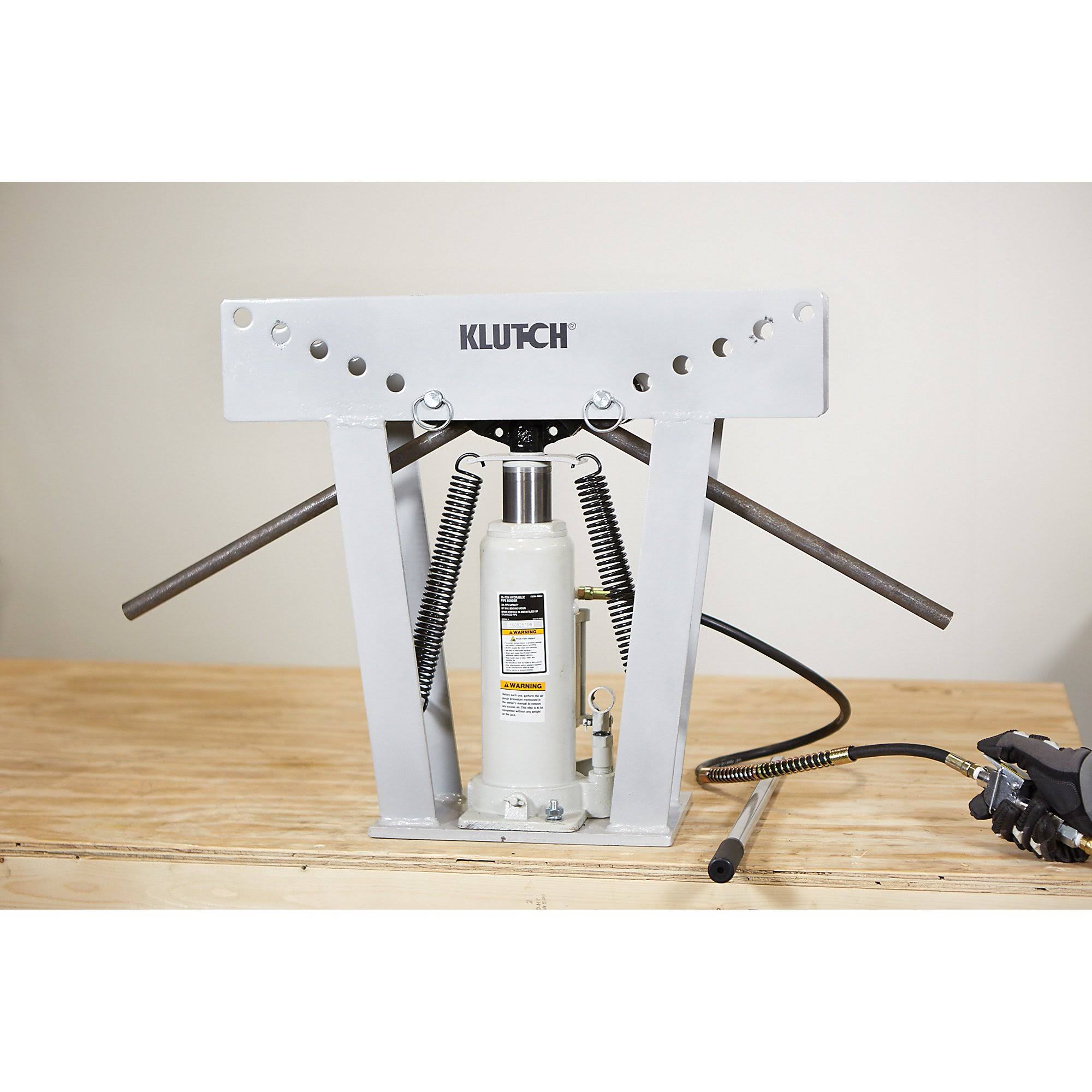 Klutch 16-Ton Air/Hydraulic Pipe Bender - 3inch Capacity 153782K