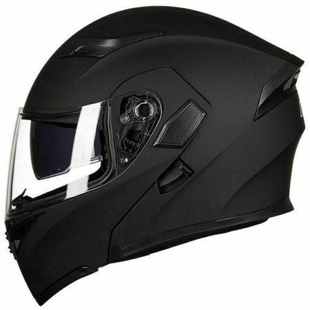 Cooligg Full Face Helmet Motorcycle Street Bike Helmet Dual Visor Flip Up