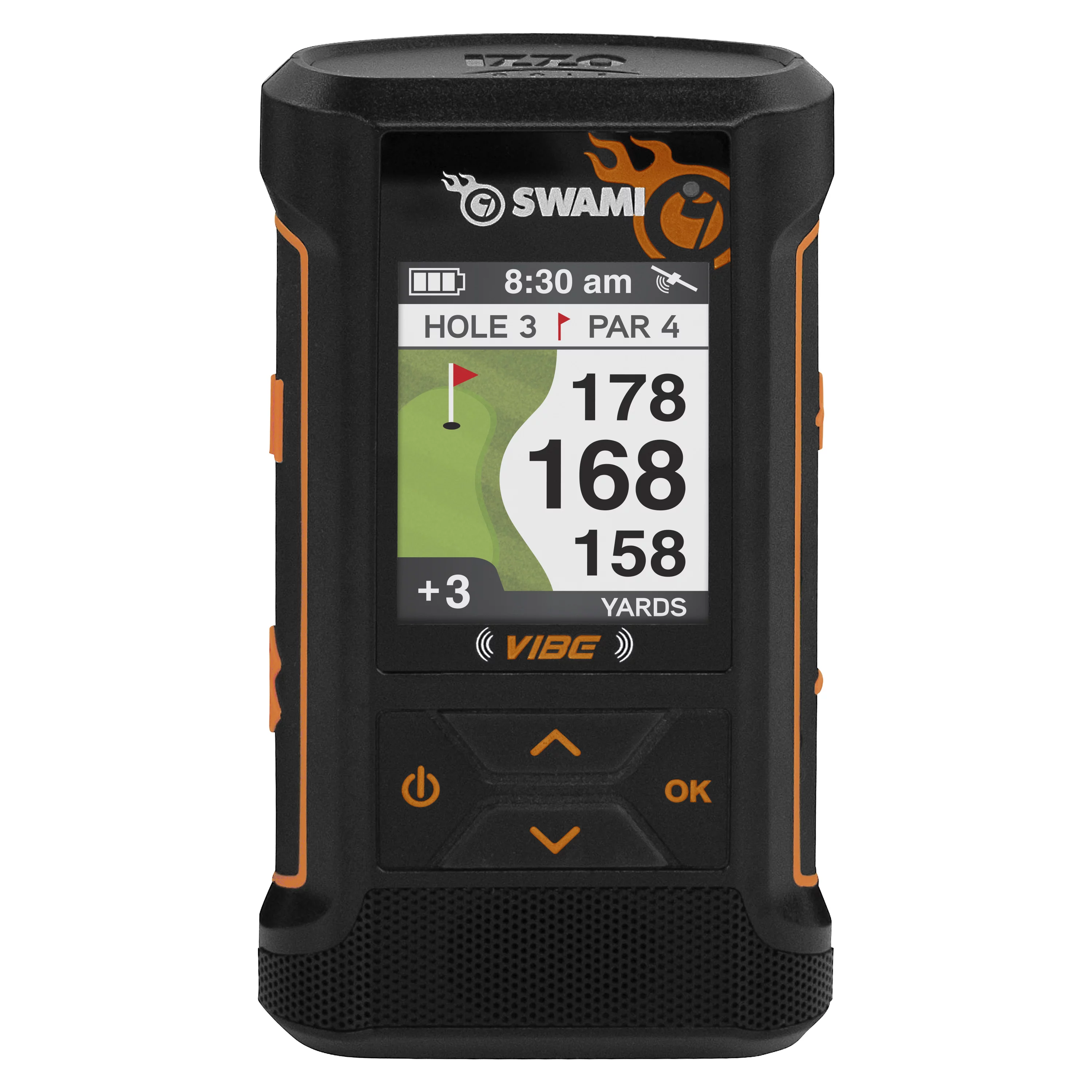 Izzo Golf Swami VIBE GPS Rangefinder with Bluetooth Speaker, Magnetic Cart Mount - Curated Treasures Market