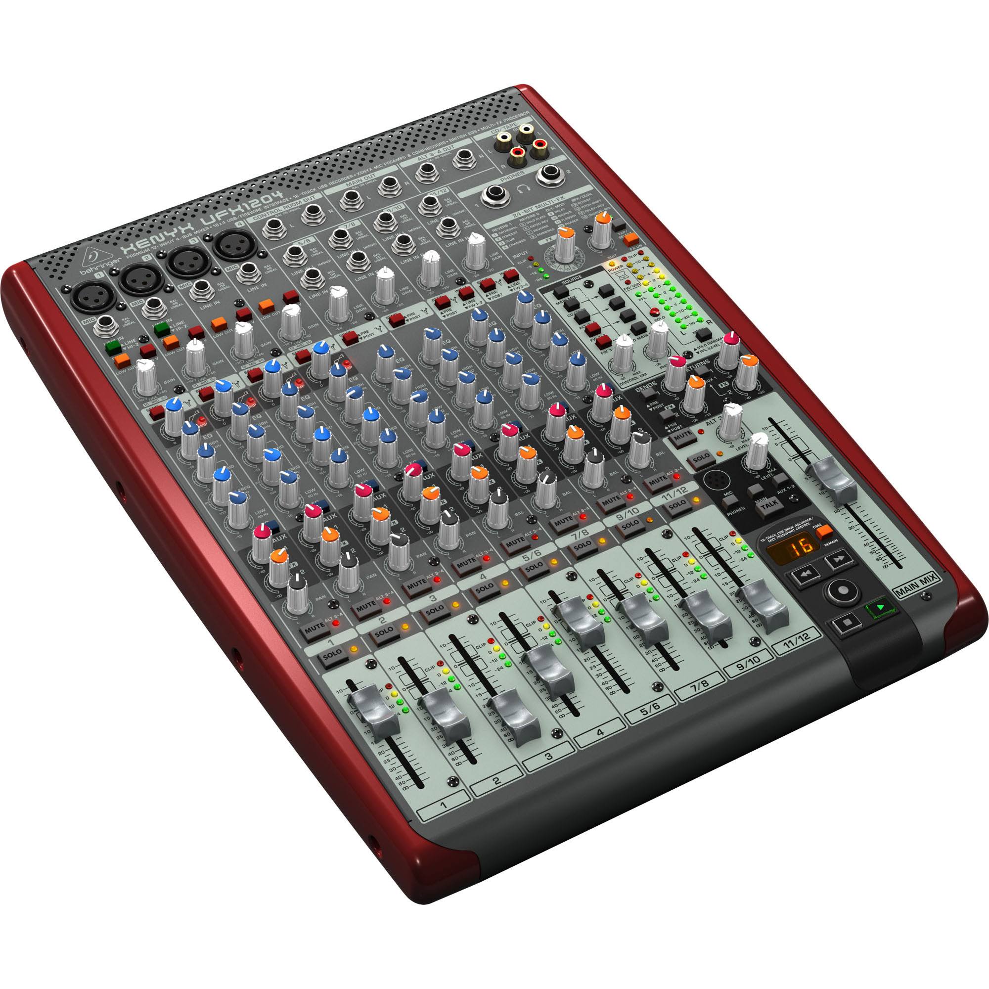 Behringer Xenyx UFX1204 Analog Mixer - 24-bit/96kHz - USB/FireWire