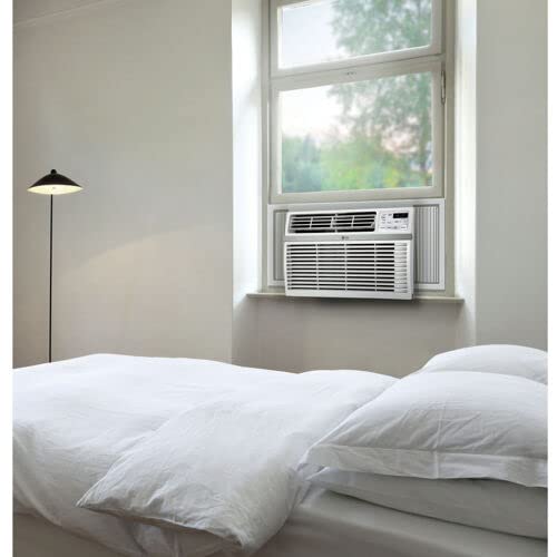 LG LW1017ERSM1 10,000 BTU Smart Window Air Conditioner, 115V, 450 Sq. Ft, Smartphone and Voice Control, ThinQ Enabled, Compatible with Alexa and Hey Google, 3 Cool & Fan Speeds