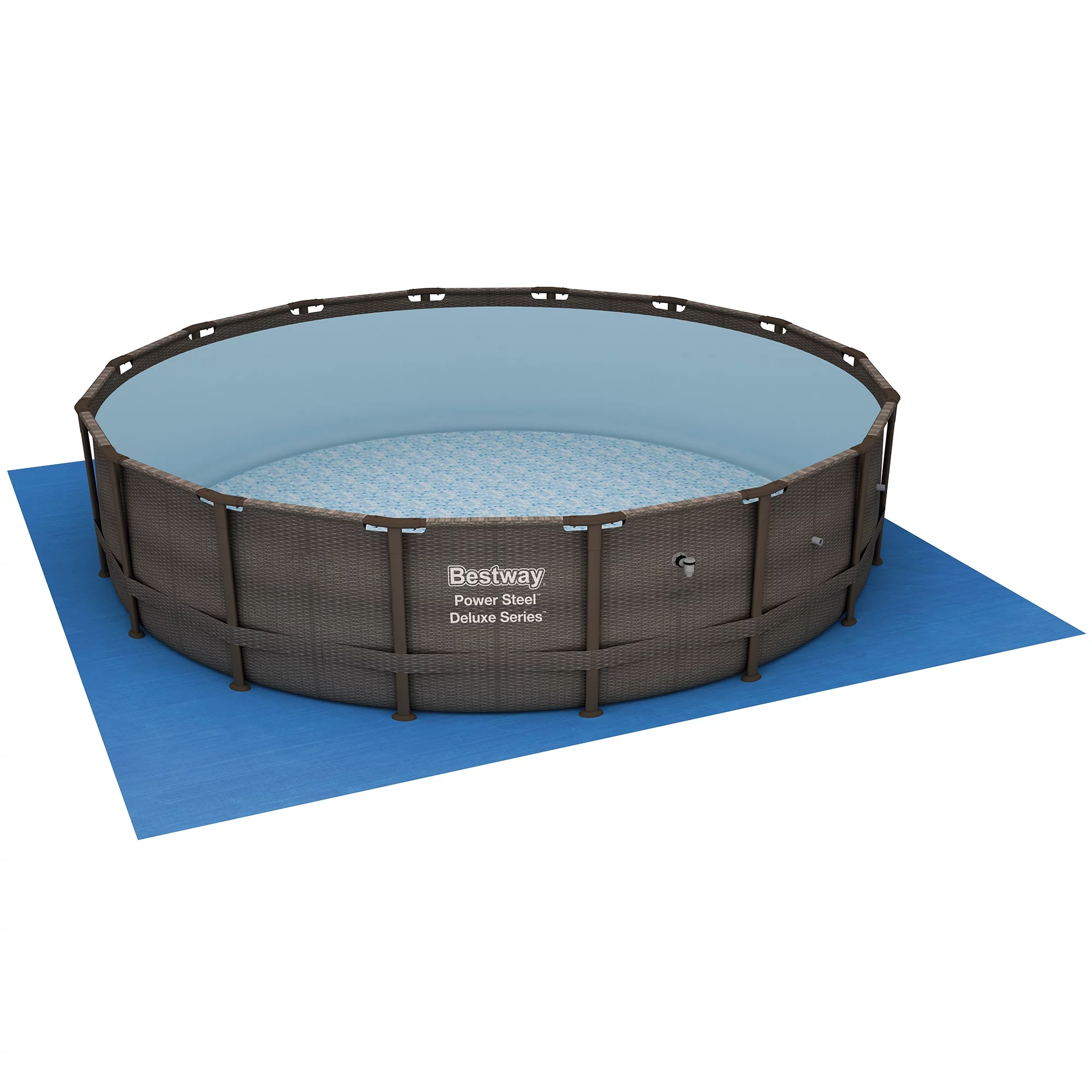 Bestway Power Steel 14' x 42" Round Above Ground Outdoor Swimming Pool Set
