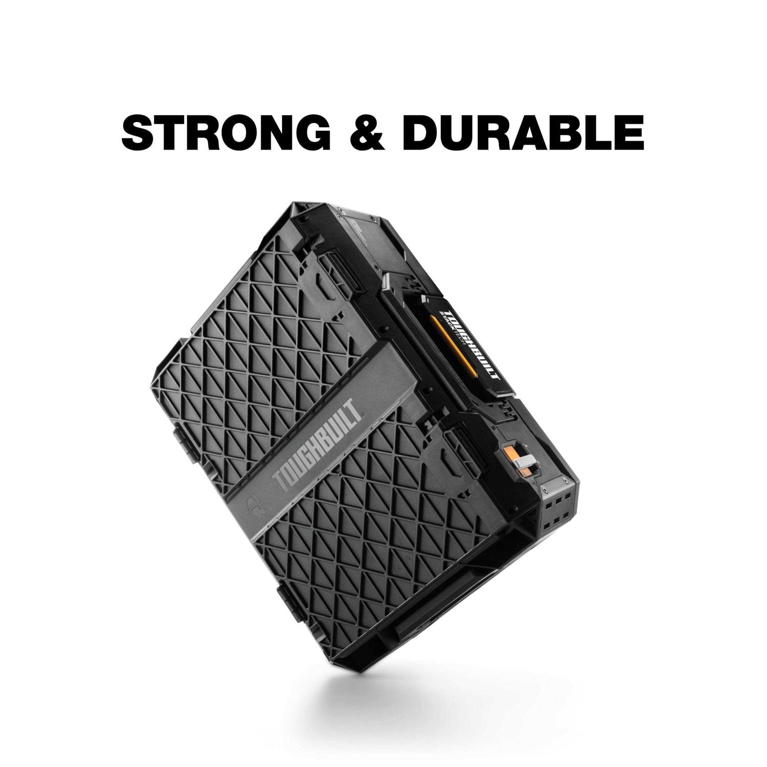 TOUGHBUILT STACKTECH 21-in Black Plastic Lockable Tool Box TB-B1-B-30 - Shop Hardware Tools Online Store