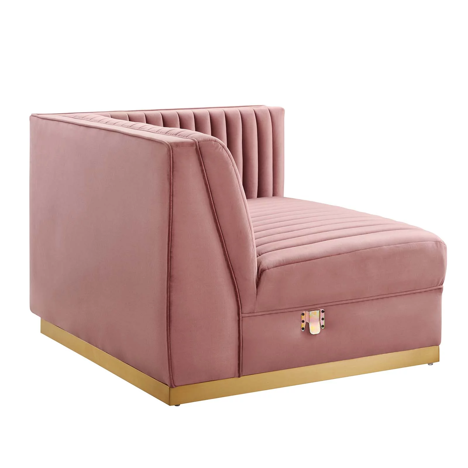 Sanguine Channel Tufted Performance Velvet 5-Piece Modular Sectional Sofa-EEI-5828-DUS