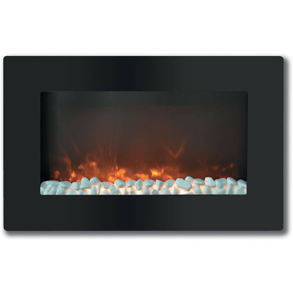 Cambridge Callisto 30 in. Wall-Mount Electric Fireplace with Crystal Rock Display - White