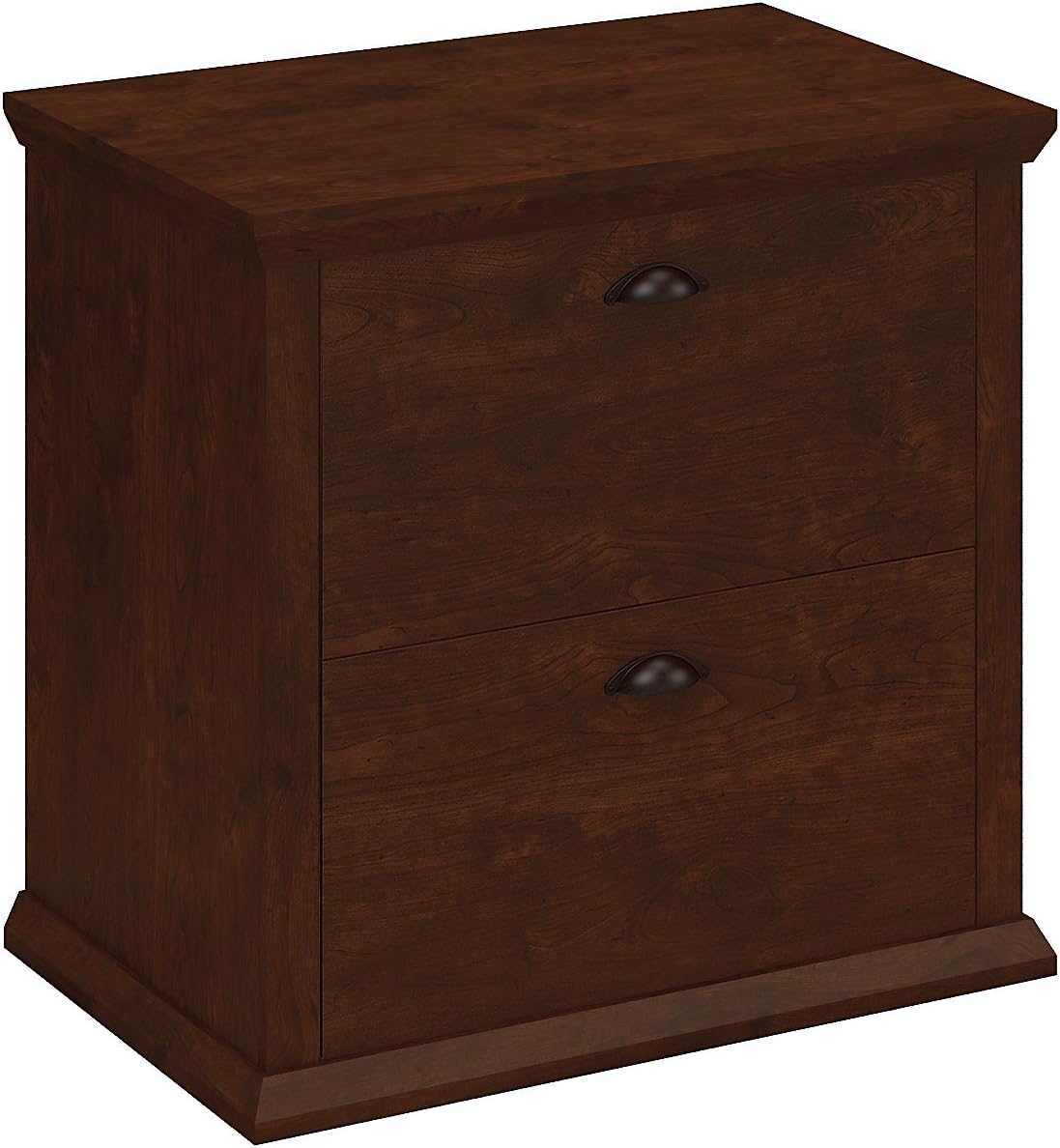Bush Furniture Yorktown 5 Shelf Bookcase in Antique Cherry