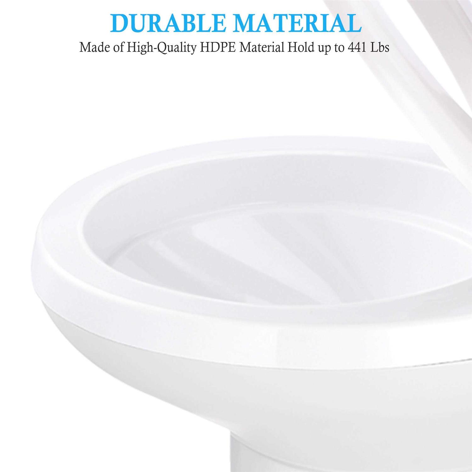 Yescom Gravity Flush Toilet RV Toilet Foot Pedal Flush HDPE 20 High Profile Motorhome Caravan Travel - Shop Hardware Tools Online Store