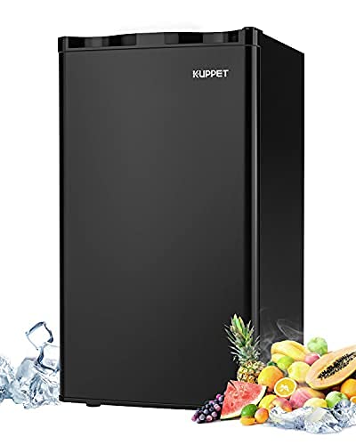 3.2 Cu.Ft Single Door Mini Fridge, Compact Refrigerator Mini Refrigerator Small Drink Food Storage Machine for Dorm, Camper, Basement or Office