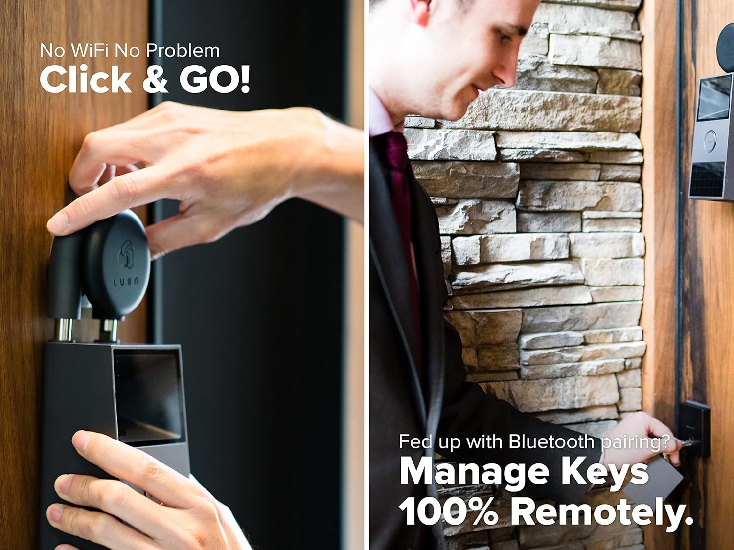 Lubn LTE Smart Camera Key Lock Box, Remote APP Key Box with QR Code Secure Access, Durable Outdoor Weatherproof Portable Key Safe, Instant Visitor Check-in Photo Notice (with Free 12 Month LTE Data)