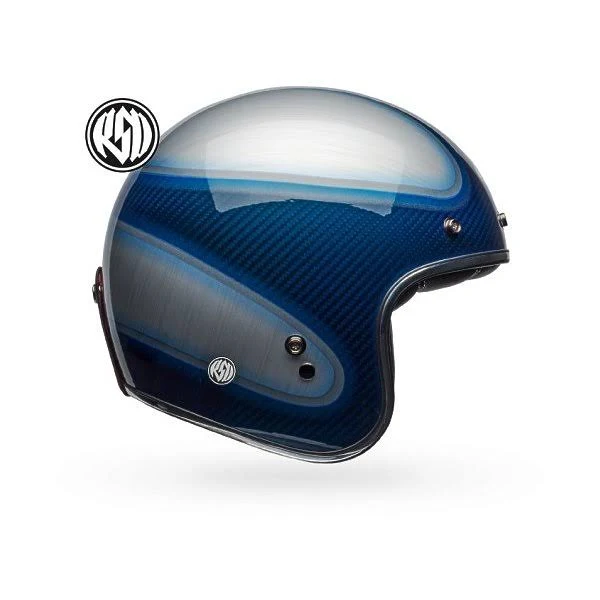 Bell Custom 500 Carbon Helmet RSD Gloss Candy Blue Carbon Jager Small