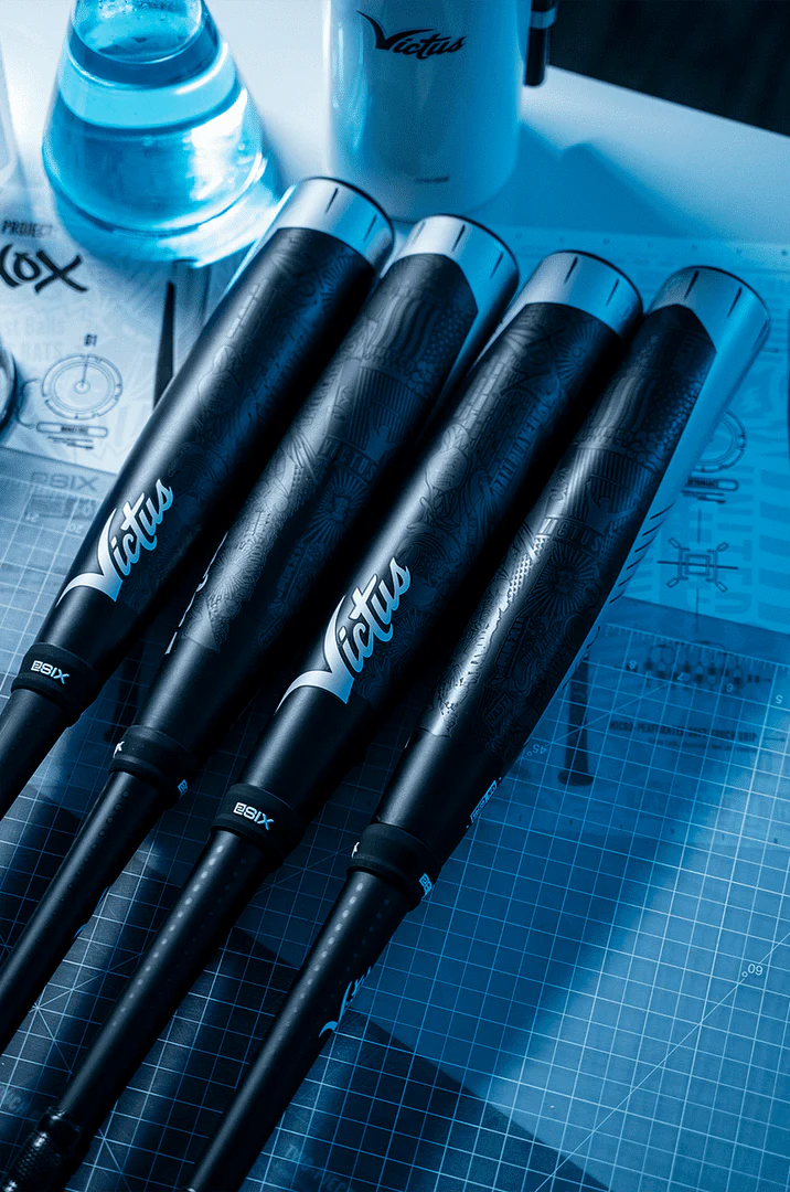 Victus Nox Two Piece Hybrid USSSA 2 3/4 Baseball Bat -8, 28/20oz (Black/Silver)