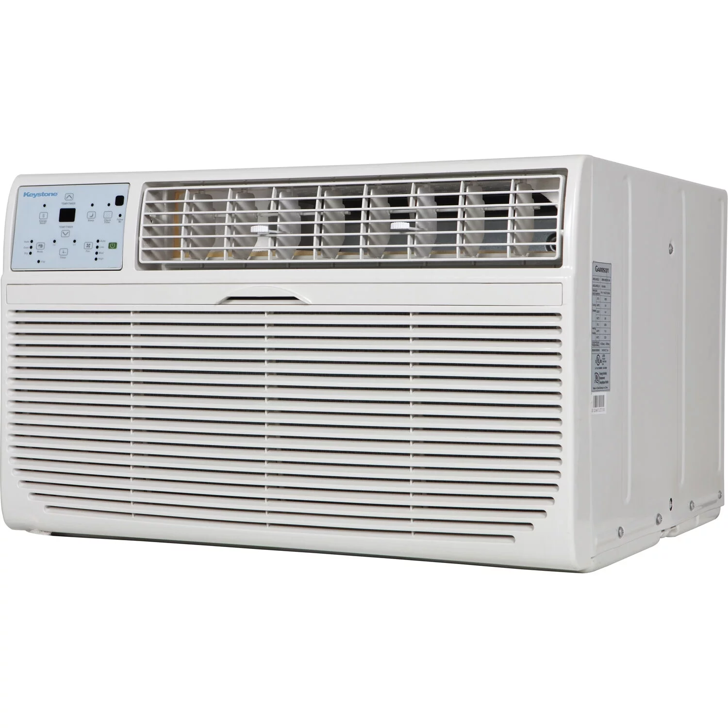 Keystone 10,000 BTU 115-Volt Through-the-Wall Air Conditioner with Remote, White, KSTAT10-1C