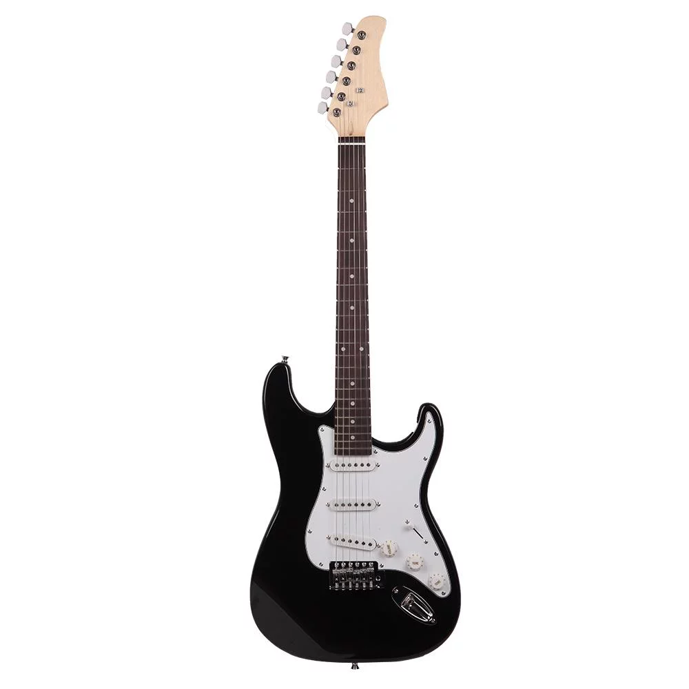 Ktaxon Rose Wood Fingerboard Electric Guitar with Guitar Bag for Beginner, Black - Curated Treasures Market