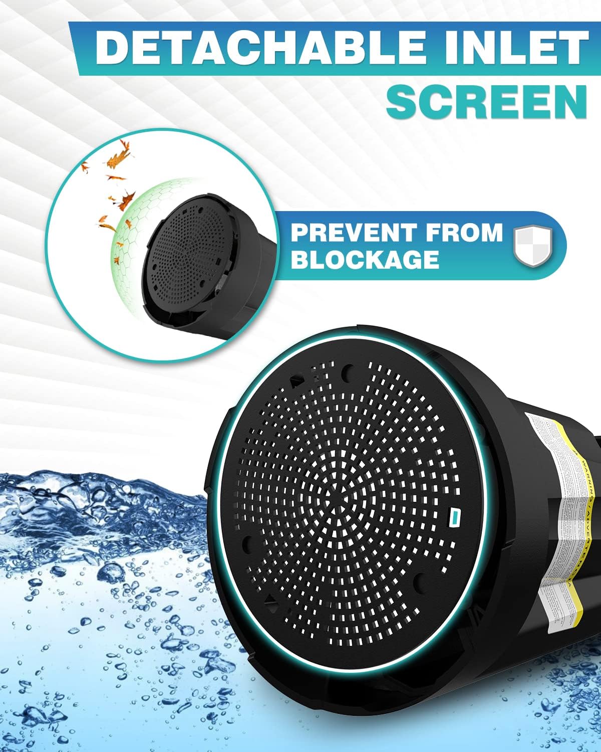 Acquaer Submersible Water Pump 1/6 HP Sump Pump Thermoplastic Utility Pump Small Electric Water Pump 1750GPH Water Remove for Basement Hot Tubs Garden Pool Cover Draining with 10 ft Cord Pack of 2